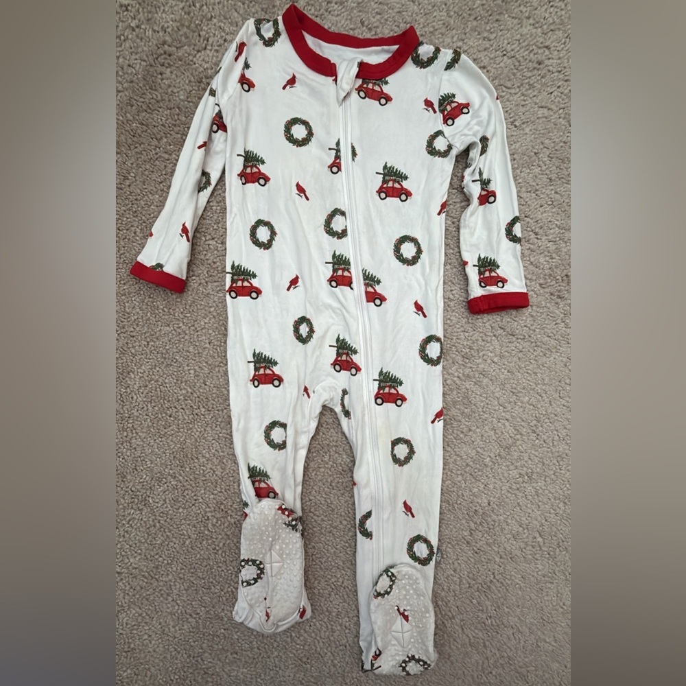 Kyte BABY Red and White Holiday Footie